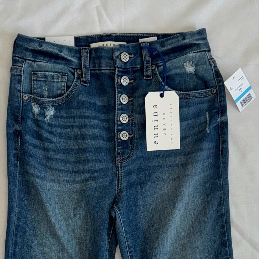 Eunina Dark Blue Flare Jeans